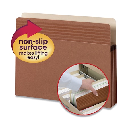 Smead Pocket Folder, Easy Grip, Redrope, PK25 73208